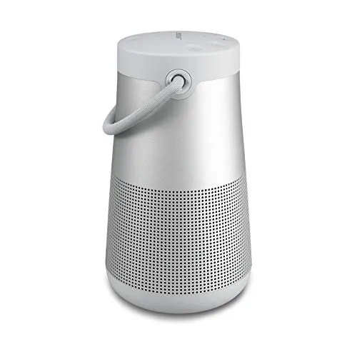 Bose SoundLink Revolve  (Series II) Portable Bluetooth Speaker - Wireless Water-Resistant Speaker with Long-Lasting Battery and Handle, Silver (Renewed)