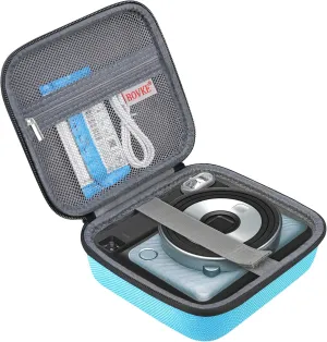 BOVKE Carrying Case Compatible with Fujifilm Instax Square SQ6 - Instant Film Camera, Extra Space for Film Packs, Batteries and Filters, Blue