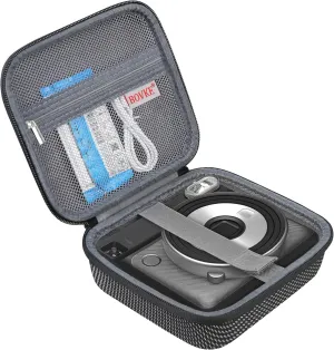 BOVKE Carrying Case Compatible with Fujifilm Instax Square SQ6 - Instant Film Camera, Extra Space for Film Packs, Batteries and Filters, Mesh Black