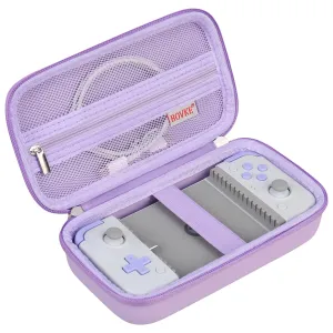 BOVKE Carrying Case for GameSir X2s Type-C Mobile Gaming Controller, GameSir X2s Mobile Handheld Gaming Controller Holder with Extra Space for Charging Cables, Stick Covers, Purple