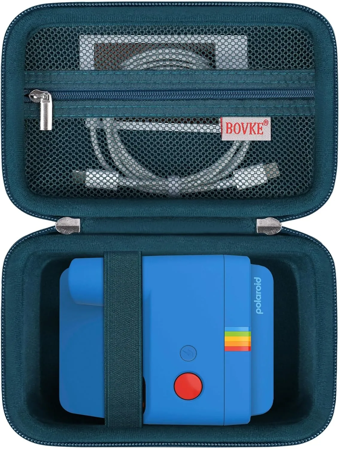 BOVKE Carrying Case for Polaroid Go Generation 2 / Polaroid Go Mini Instant Camera, Polaroid Go Gen 2 Camera Travel Storage Bag With Extra Space for Photo Films, Charging Cables, Blue