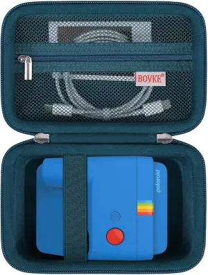 BOVKE Carrying Case for Polaroid Go Generation 2 / Polaroid Go Mini Instant Camera, Polaroid Go Gen 2 Camera Travel Storage Bag With Extra Space for Photo Films, Charging Cables, Blue