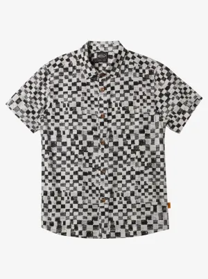 Boys 8-16 Saturn Distort Short Sleeve Woven Shirt - Black Mercury Ss Youth