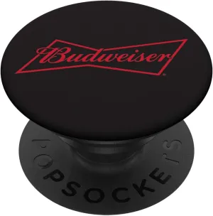 Budweiser Black PopSockets Stand for Smartphones & Tablets: Swappable Grip for Phones & Tablets