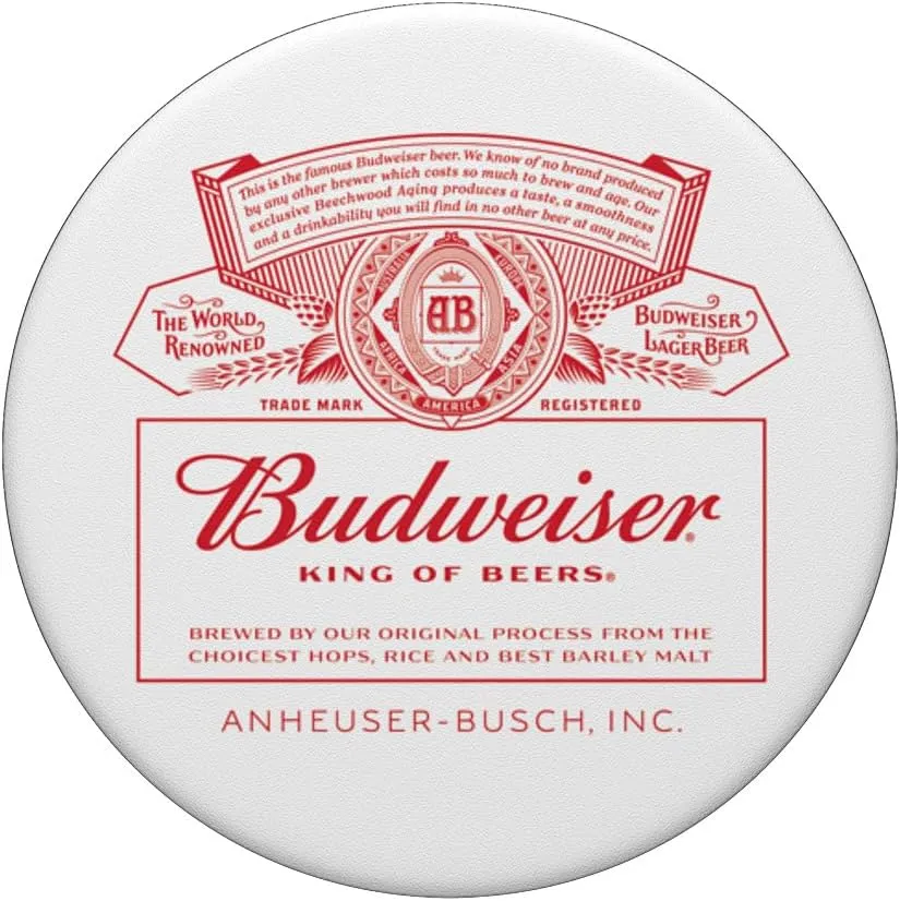 Budweiser Can Label PopSockets Stand for Smartphones & Tablets PopSockets PopGrip: Swappable Grip for Phones & Tablets PopSockets Adhesive PopGrip