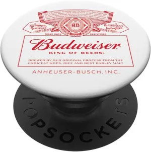 Budweiser Can Label PopSockets Stand for Smartphones & Tablets PopSockets PopGrip: Swappable Grip for Phones & Tablets PopSockets Adhesive PopGrip