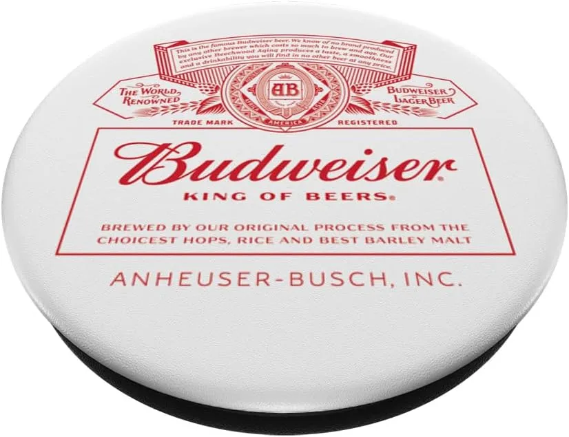 Budweiser Can Label PopSockets Stand for Smartphones & Tablets PopSockets PopGrip: Swappable Grip for Phones & Tablets PopSockets Adhesive PopGrip
