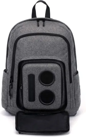 Business Bluetooth Speaker Backpack with 20-Watt Speakers & Subwoofer for Parties/Festivals/Beach. Rechargeable, Works with iPhone & Android (Gray)