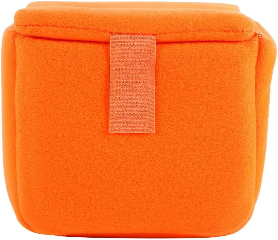 Camera Insert, DLSR Camera Bag Insert Pad Travel Padded Camera Shockproof Insert Camera Case Bag Accessory for Photographing (Orange)