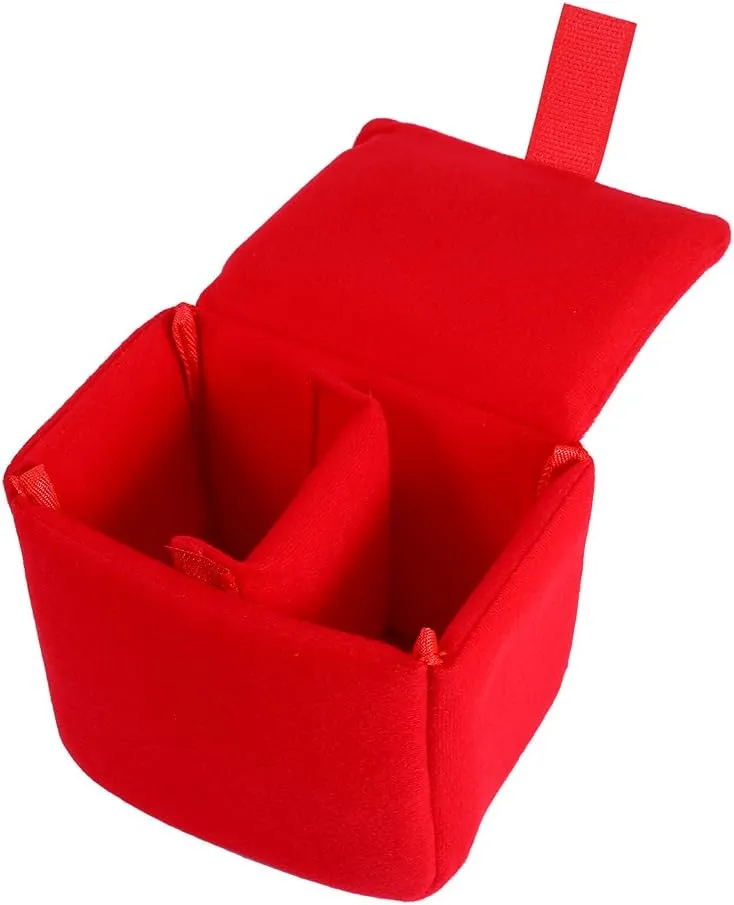 Camera Insert, DLSR Camera Bag Insert Pad Travel Padded Camera Shockproof Insert Camera Case Bag Accessory for Photographing (Red)