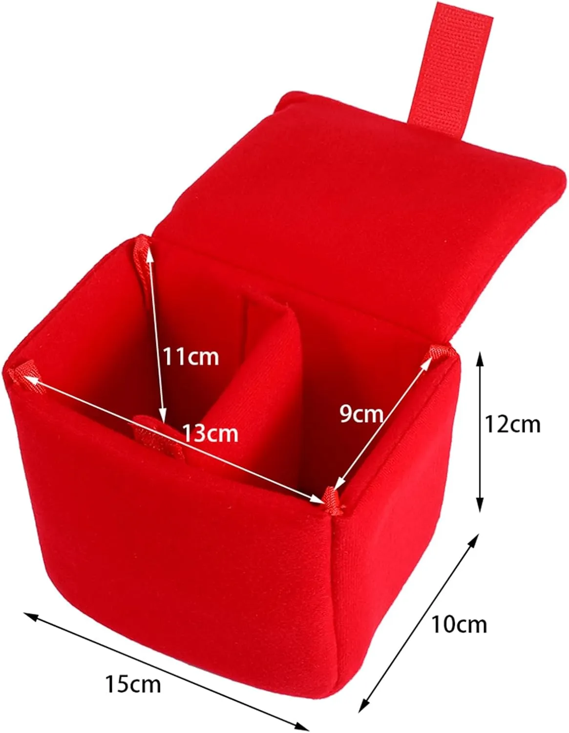 Camera Insert, DLSR Camera Bag Insert Pad Travel Padded Camera Shockproof Insert Camera Case Bag Accessory for Photographing (Red)