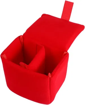 Camera Insert, DLSR Camera Bag Insert Pad Travel Padded Camera Shockproof Insert Camera Case Bag Accessory for Photographing (Red)
