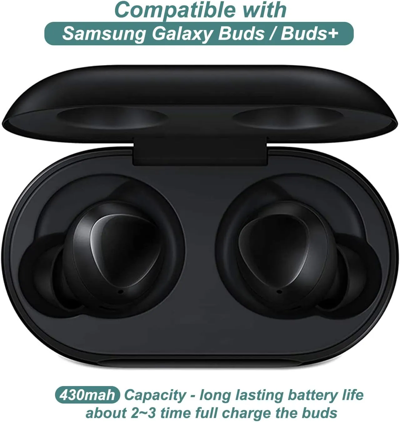 Charging Case for Galaxy Buds/Galaxy Buds  (SM-R170/R175), Replacement Charger Case Cradle Dock for Samsung Earbuds (Black)