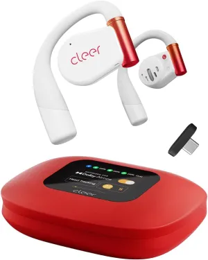 Cleer ARC 3 Gaming Earbuds - True Wireless Open Ear Headphones,Ultra-Low Latency,Snapdragon & Dolby Sound, Bluetooth 5.4, USB-C Dongle,50Hr Battery, Compatible with PS4, PS5, PC, Quest, Switch, White