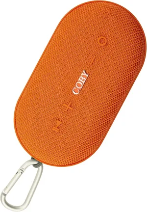 Coby Portable Bluetooth Speaker | IPX-5 Waterproof Wireless 12W Speakers | Loud HD Sound Quality | Rugged Outdoor Speaker for iPhone, Smartphone, Tablet, Laptop & iPad | with Suction Cup & Carabiner