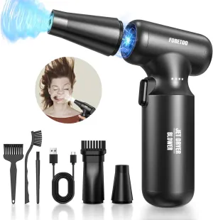 Compressed Air Duster- Mini Blower-Turbo Fan-Rechargeable Cordless Air Blower 300000rpm-Car Dryer air Blower -3 Gear Speed or Cleaning PC dust,Camping,Outdoor,Car,Home