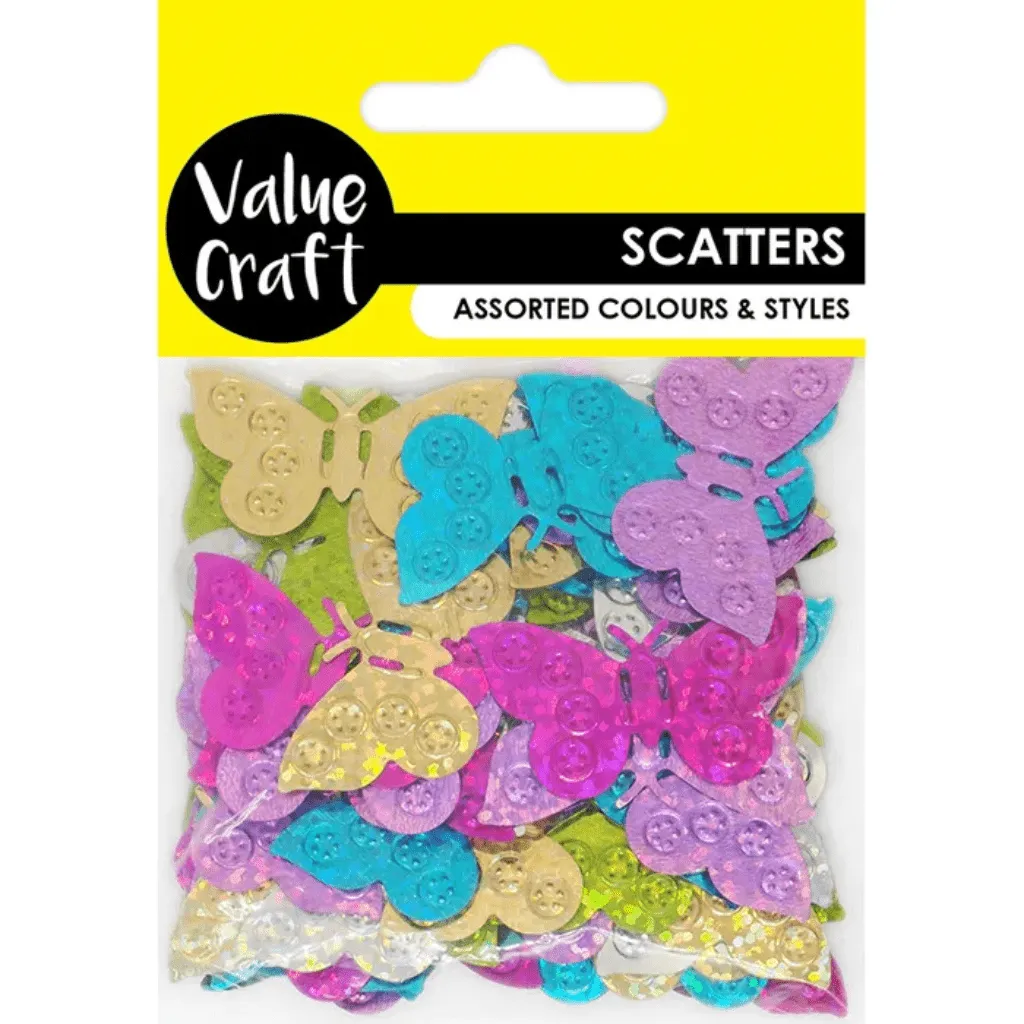 Craft Scatters - Large Holographic Butterflies