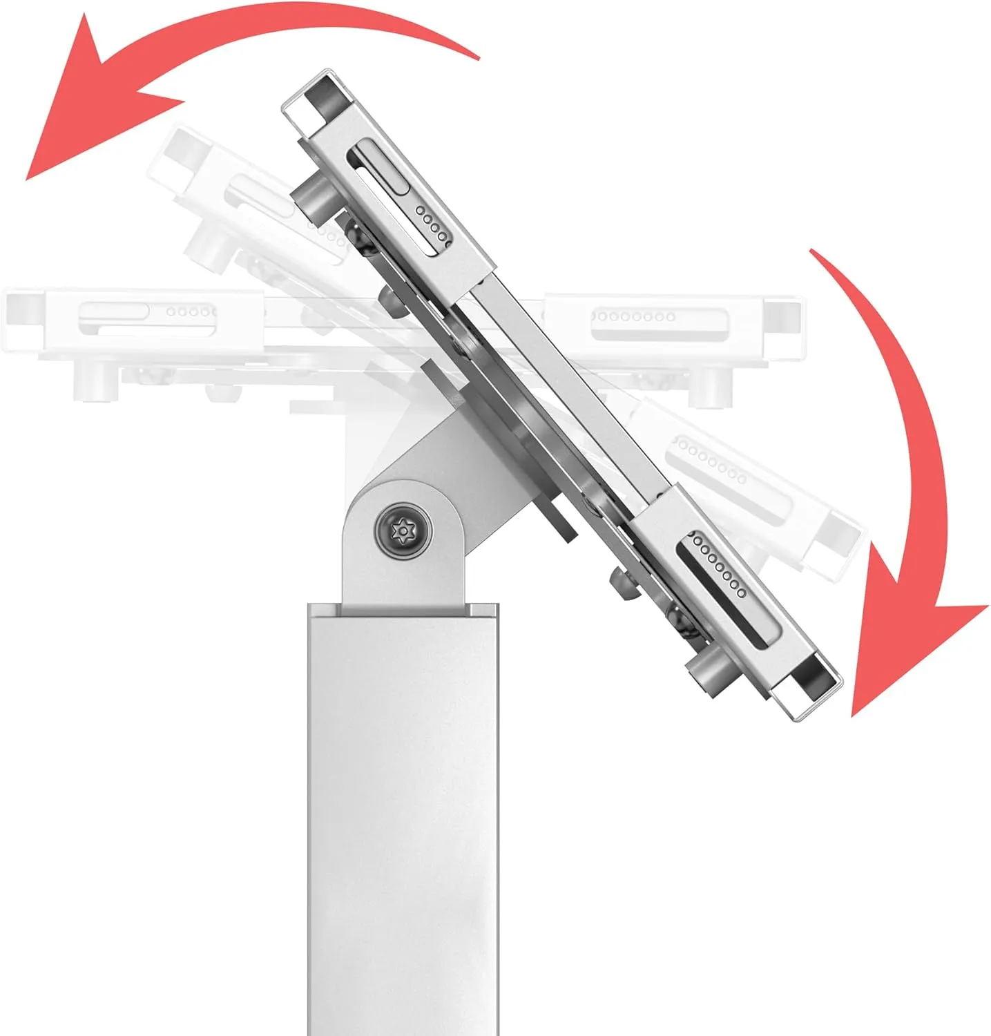 CTA Digital Thin Profile Floor Stand with Universal Holder for iPad Tablets 9.7" - 12.9" Inches - White - (PAD-CHKSUHW)