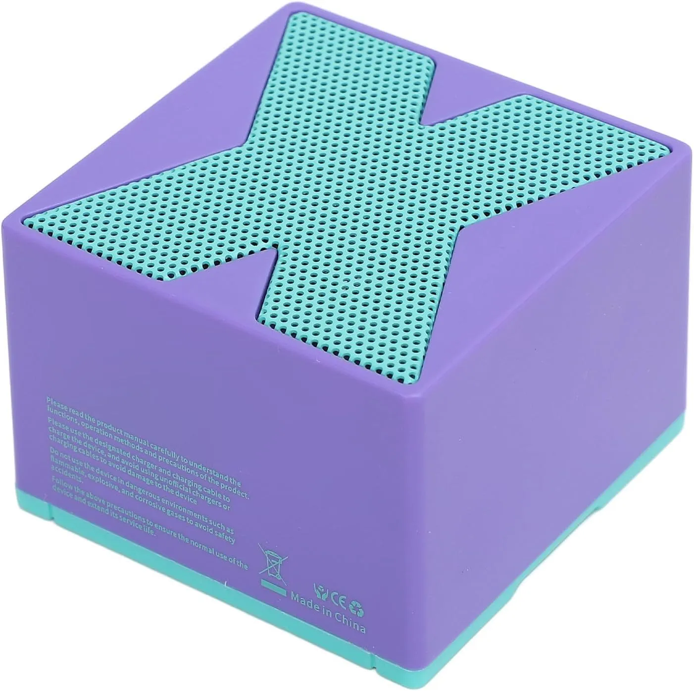 Cuifati Mini Bluetooth Speaker, HiFi Stereo Impressive Sound Speaker, IP54 Water Resistant, Portable Design, 500mAh Long Playtime, Small Bluetooth Speaker for Men Women (Violet)