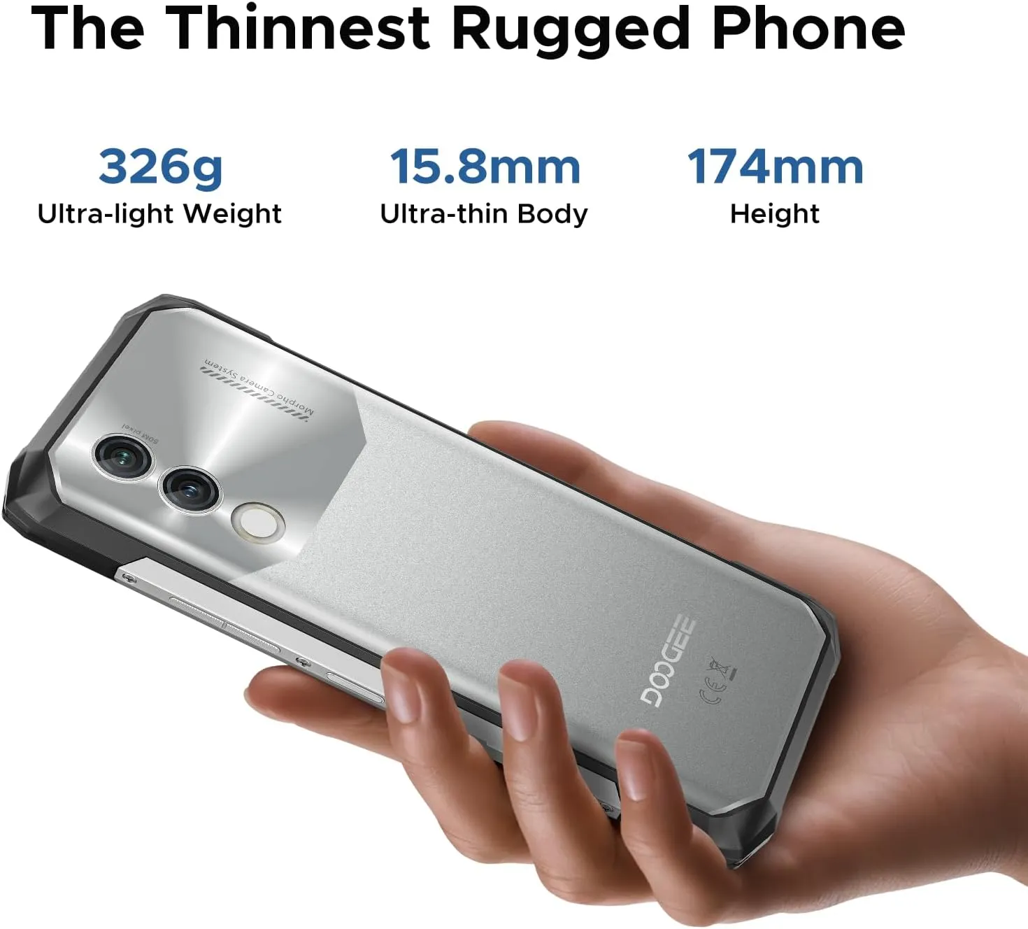 DOOGEE Blade10 Power Rugged Smartphone Unlocked,24GB 256GB/2TB, 10300mAh Rugged Phone, 6.6''HD 90Hz Android 14 Cell Phone, 50MP Camera, 3 Card Slots/Face Unlock/Fingerprint/NFC/Wi-Fi6E/IP69K