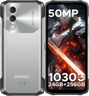 DOOGEE Blade10 Power Rugged Smartphone Unlocked,24GB 256GB/2TB, 10300mAh Rugged Phone, 6.6''HD 90Hz Android 14 Cell Phone, 50MP Camera, 3 Card Slots/Face Unlock/Fingerprint/NFC/Wi-Fi6E/IP69K