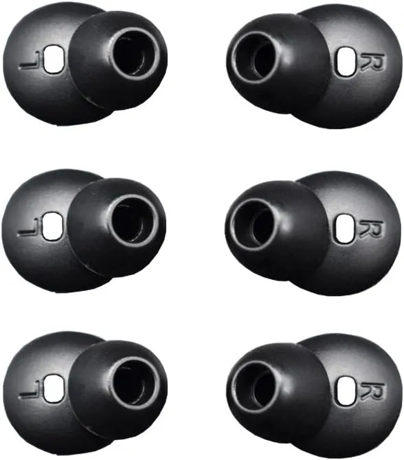 Eargel for Gear Circle SM-R130,3 Pair Medium Anti-Slip Durable Silicone Replacement Ear Tip Earpads Ear Cover, Fit for Samsung Gear Circle Bluetooth Earphone SM-R130 (Black- 3 Pairs)