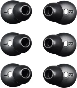 Eargel for Gear Circle SM-R130,3 Pair Medium Anti-Slip Durable Silicone Replacement Ear Tip Earpads Ear Cover, Fit for Samsung Gear Circle Bluetooth Earphone SM-R130 (Black- 3 Pairs)