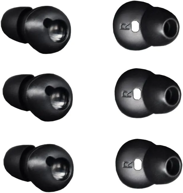 Eargel for Gear Circle SM-R130,3 Pair Medium Anti-Slip Durable Silicone Replacement Ear Tip Earpads Ear Cover, Fit for Samsung Gear Circle Bluetooth Earphone SM-R130 (Black- 3 Pairs)