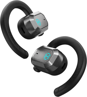 Edifier Air 2 Open Ear Earbuds with Ear Loops, Bluetooth 5.3 Open Ear Wireless Headphones with Boosted Bass, Built-in ENC Mic, 28H Playtime, RGB, Silicone Earhook for Workout Running Gaming - Black