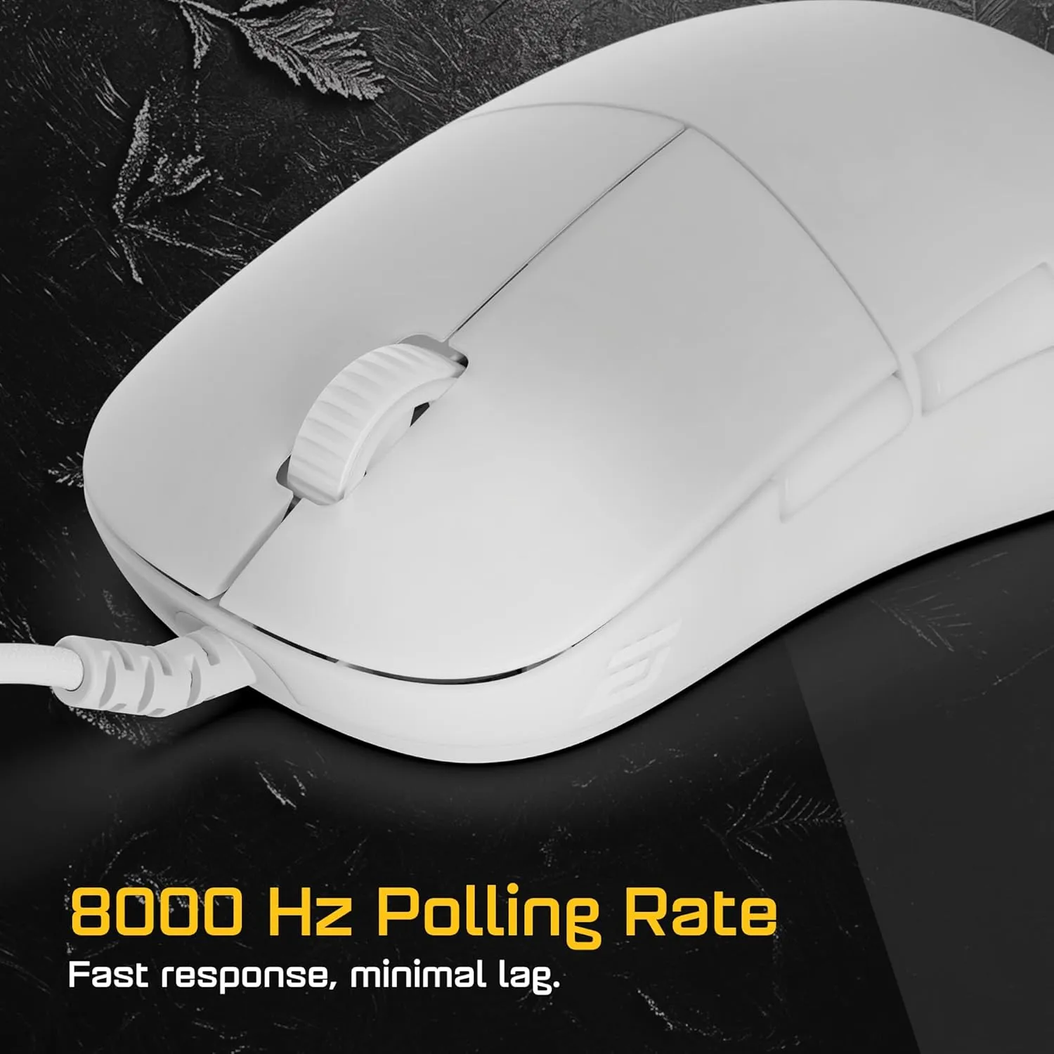 ENDGAME GEAR XM2 8k Gaming Mouse  8000Hz Polling Rate, Kailh GX Switches, PixArt PAW3395 Sensor, Ultra-Light 52 g, White Frost Edition