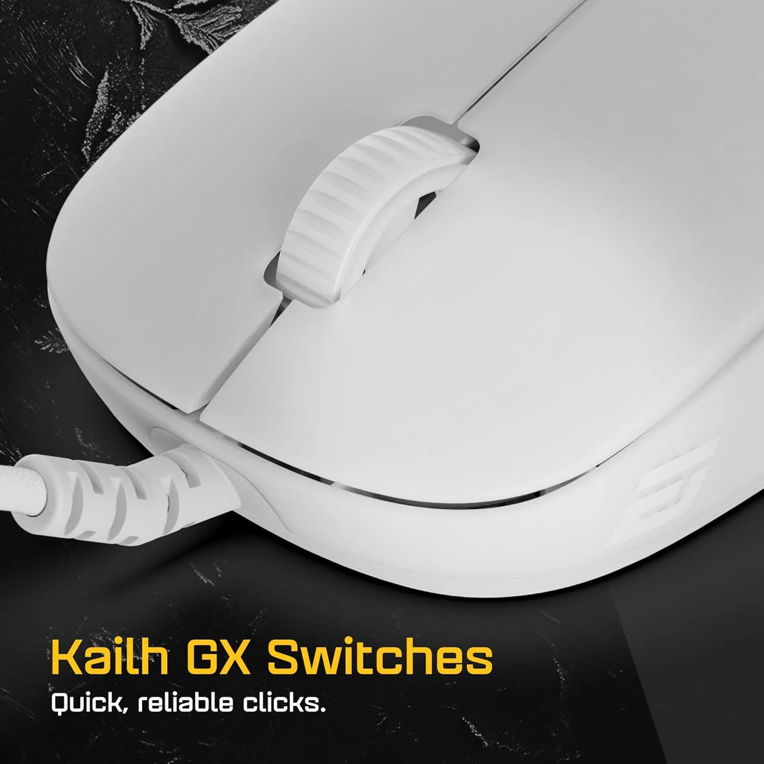 ENDGAME GEAR XM2 8k Gaming Mouse  8000Hz Polling Rate, Kailh GX Switches, PixArt PAW3395 Sensor, Ultra-Light 52 g, White Frost Edition