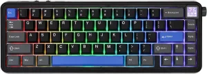 EPOMAKER HE65 Mag Wireless Magnetic Keyboard with Knob and Screen, 8K Polling Rate in 2.4Ghz and Wired, Actuation-Adjustable Hall Effect Switch, 8000mAh Battery, Creamy Gasket-Mount (Black)
