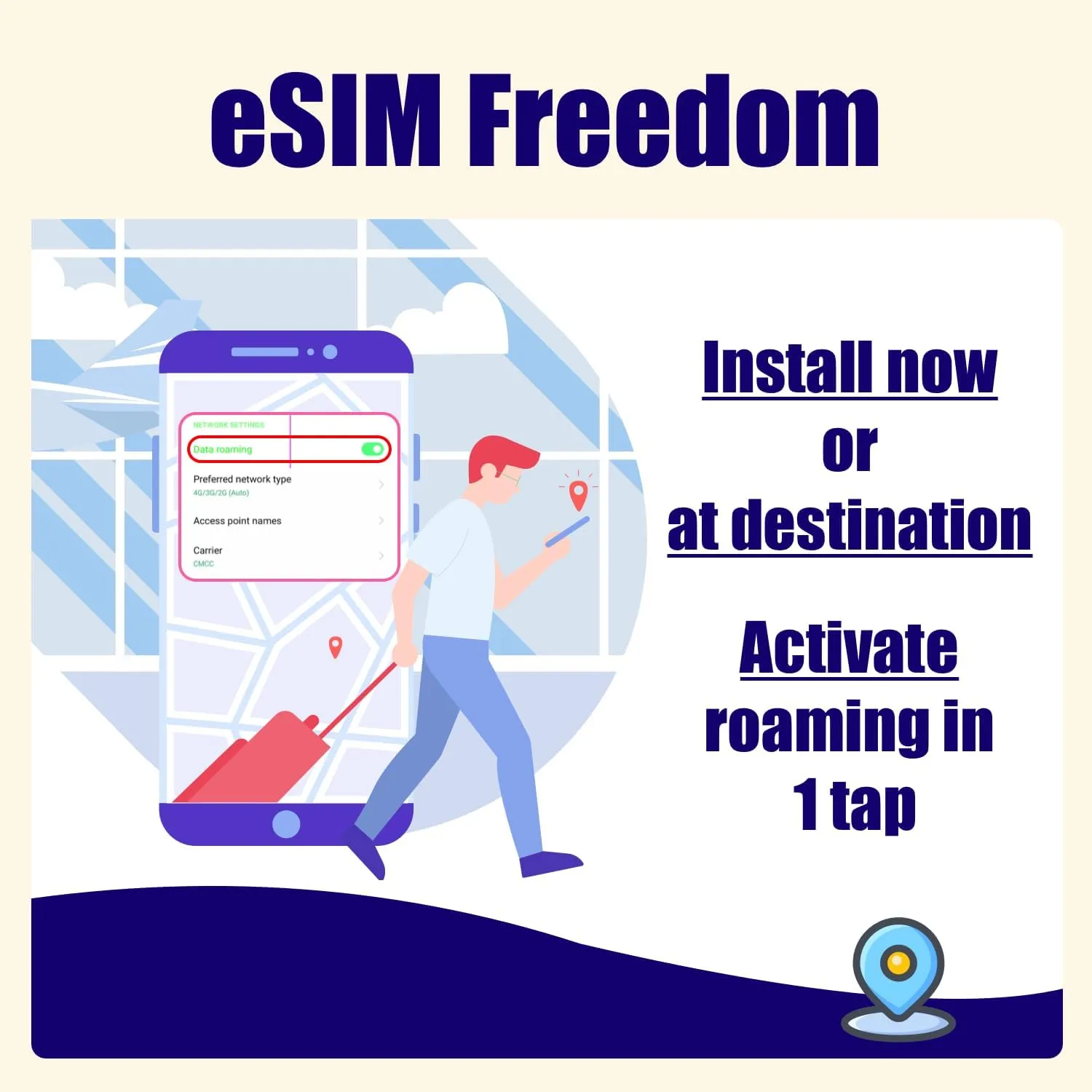 eSIM USA Prepaid 10GB High-Speed Data, 4G LTE Network, Compatible iOS & Android Devices, Mobile Hotspot, No Contract No SIM Card (15 Days)