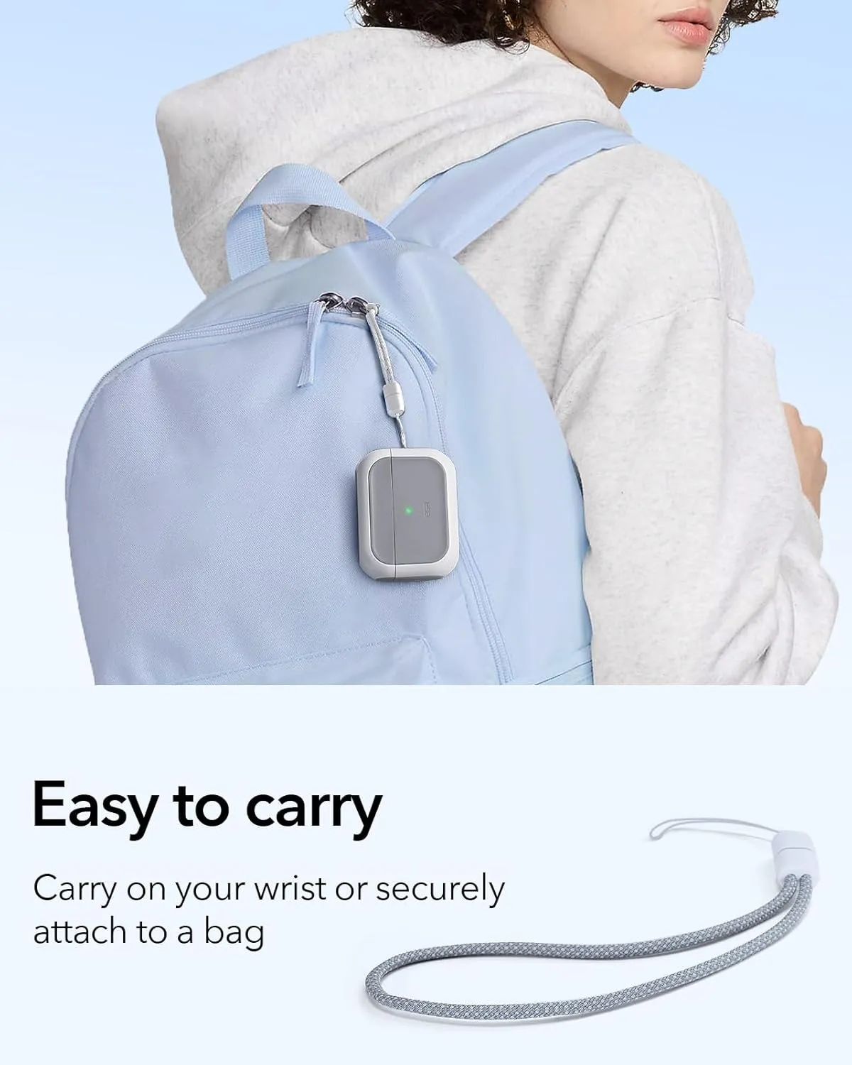 ESR for AirPods Pro 2 Case (HaloLock), Compatible with Airpods Pro Case 2nd / 1st Generation (2023/2022/2019), Compatible with MagSafe, Full Drop Protection Cover with Lanyard, Black