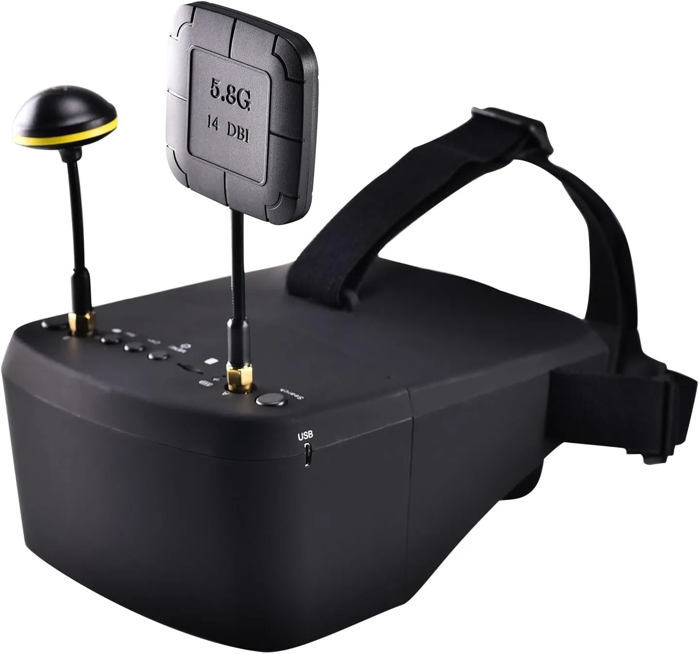 EV800D FPV Goggles with DVR - 5.8G 40CH 5 Inch Screen Build in Antenna Battery for Analog FPV Camera and Transmitter FPV Drone RC Car Airplane Hobby by Speedybee