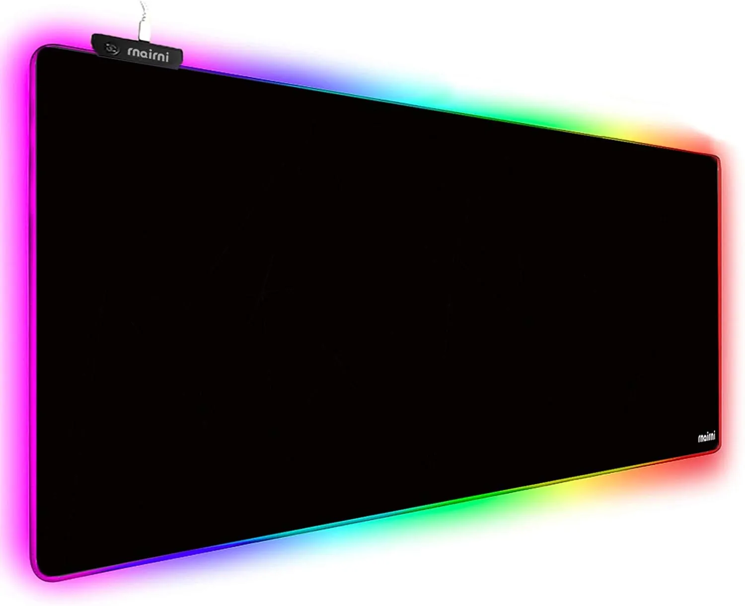 Extended RGB Gaming Mouse Pad, Extra Large Gaming Mouse Mat for Gamer, Waterproof Office DEST Mat with 10 Lighting Mode, for PC Computer RGB Keyboard Mouse - 31.5'' x 11.8" x 4mm (Black)