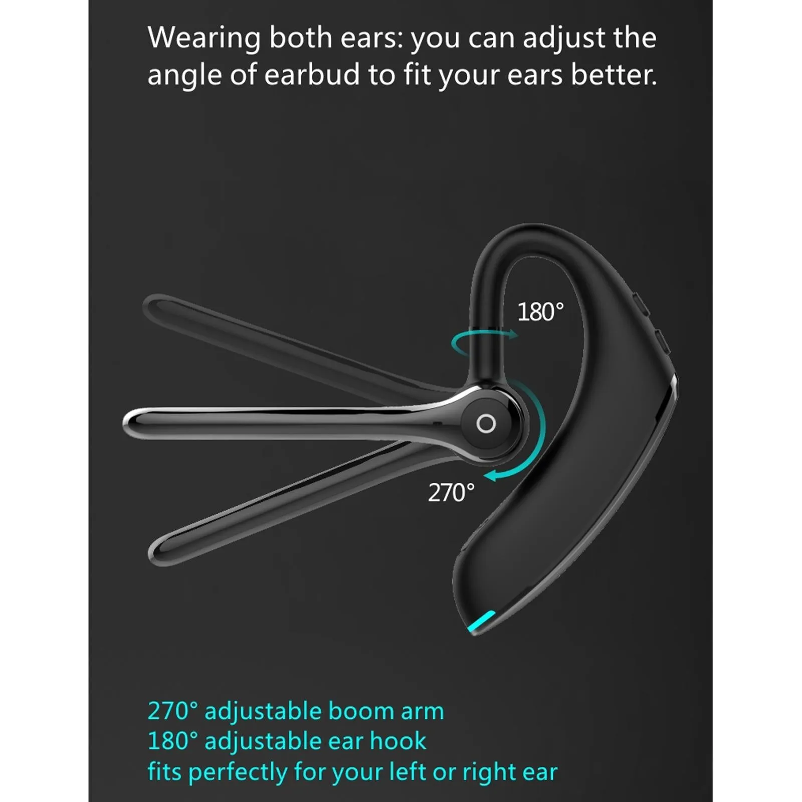F910 Hanging Ear Style Dual Mic Noise Cancelling Bluetooth 5.0 Earphone