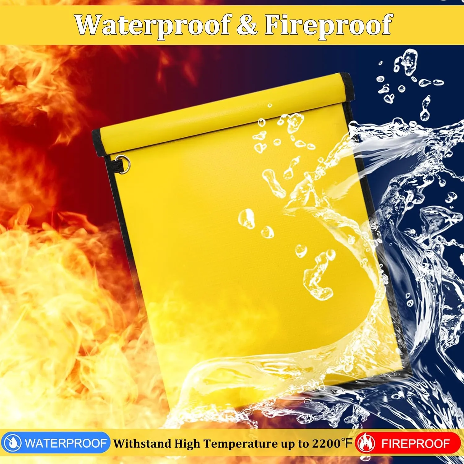 Faraday Bags for Phones & Tablets & Laptops, 3 Pack Faraday Cage Signal Blocker, Anti-Tracking Faraday Bag Key Fob Protector, Fireproof & Waterproof Faraday Pouch RFID Shielding Bag (Yellow)