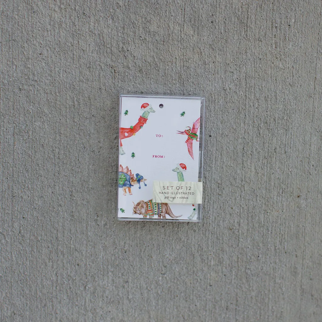 Festive Dinosaur Gift Tags