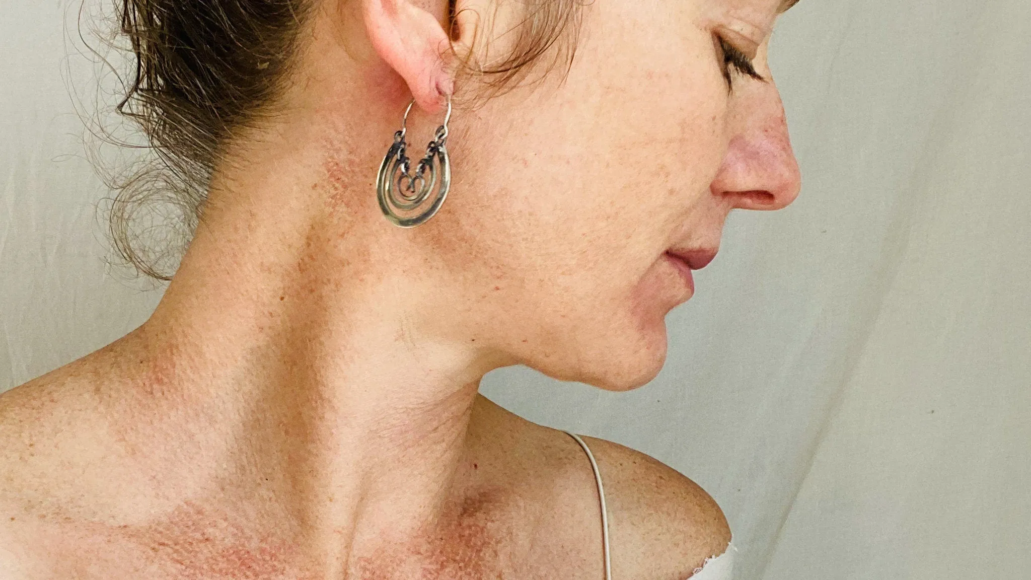 Filigree Hoop Earrings, Smaller. Oaxaca. Sterling Silver. Mexico. Frida Kahlo