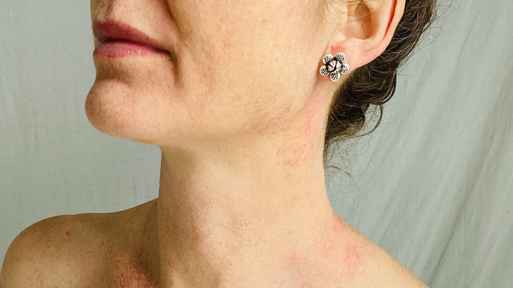 Flower Earrings. Fine Silver. Karen Hill Tribe. 0019