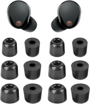 Foam Eartips Compatible with Sony WF-1000XM5, S/M/L Sizes 6 Pairs Soft Memory Foam Replacement Tips Eartips Compatible with Sony WF-1000XM5, Black 12