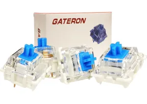 Gateron 70Pcs Pre lubed G pro V3.0 MX Mechanical Gaming Keyboard Split Tactile 60gf Switches,POM Stem Linear RGB SMD Switches 3 pin (Blue)