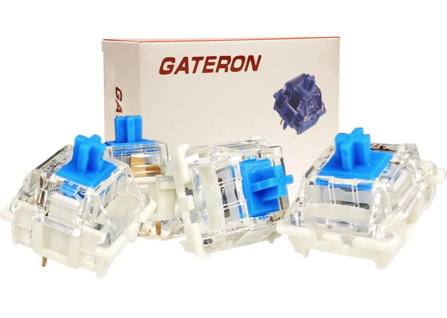 Gateron 70Pcs Pre lubed G pro V3.0 MX Mechanical Gaming Keyboard Split Tactile 60gf Switches,POM Stem Linear RGB SMD Switches 3 pin (Blue)
