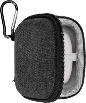 Geekria Shield Earbuds Case Compatible with Sony LinkBuds Open, LinkBuds Fit, WF-C510, WF-1000XM5, WF-1000XM4, Replacement Hard Shell Travel Carrying Bag with Carabiner Clip (Dark Grey)