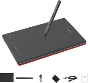Graphics Drawing Tablet, 8.26 * 5.5 Inches Digital Tablet with 8192 Levels Baterry-Free Stylus & Customize 5 Hotkeys, Compatible with Windows/Android Teachers Students