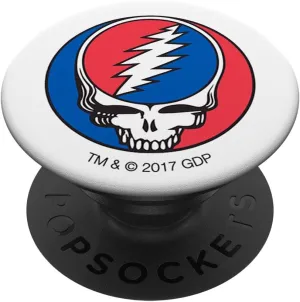 Grateful Dead Grateful Dead Steal Your Face PopSockets Stand for Smartphones & Tablets PopSockets PopGrip: Swappable Grip for Phones & Tablets
