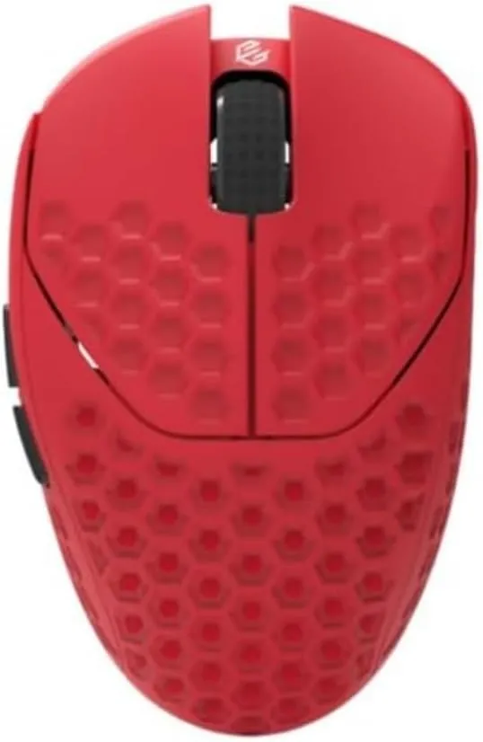GWolves HTR Lightweight Wireless Fingertip Grip Gaming Mouse,~28Gram,8K-Report,Low Latency,PAW3395 26,000CPI,Nrf52840 CPU,6 Programmable Btns,On-Board Memory,PC/Mac and Laptop (No-Honeycomb, Red)
