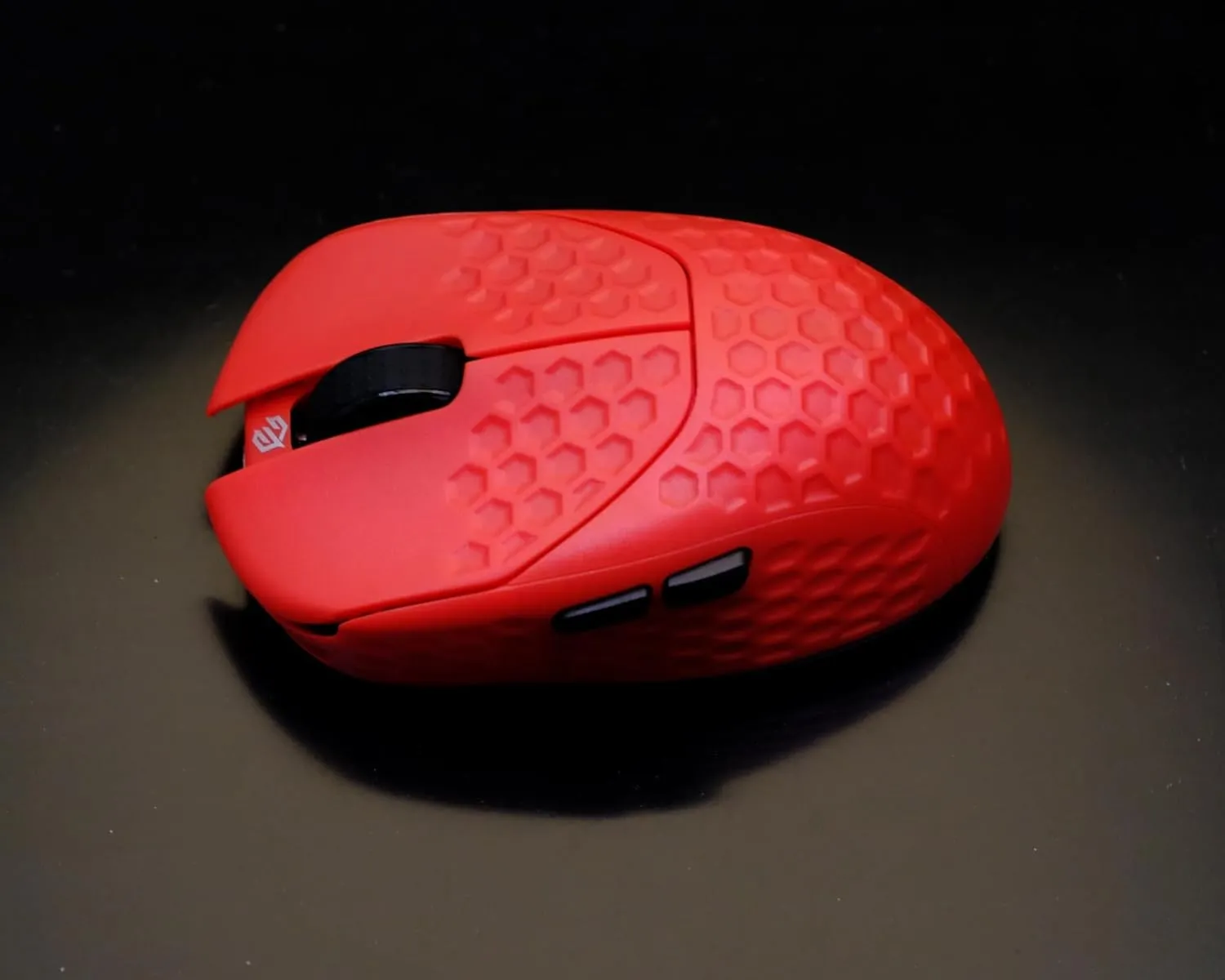 GWolves HTR Lightweight Wireless Fingertip Grip Gaming Mouse,~28Gram,8K-Report,Low Latency,PAW3395 26,000CPI,Nrf52840 CPU,6 Programmable Btns,On-Board Memory,PC/Mac and Laptop (No-Honeycomb, Red)