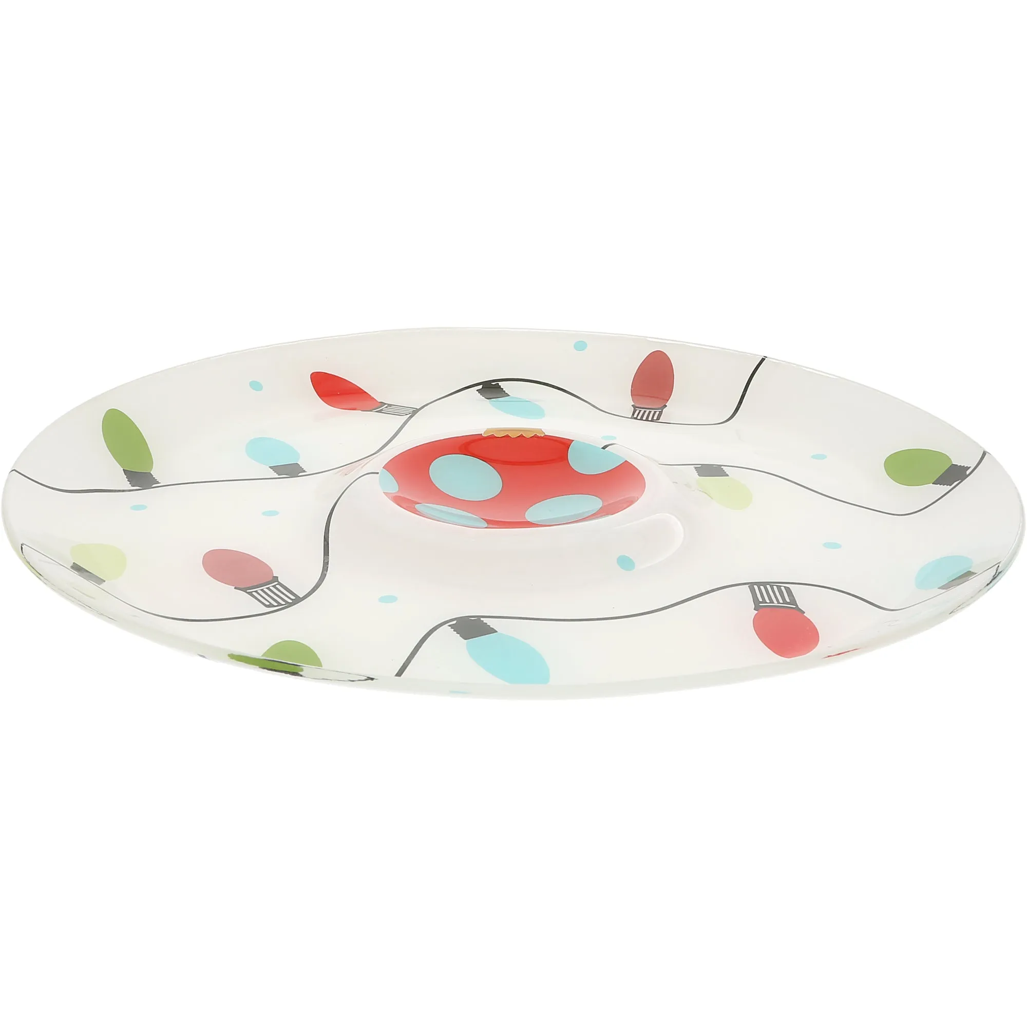 Holiday 11.5" Glass Platter with Bowl